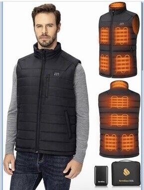 Men’s Heated Vest with Battery Pack Included 16000mAh 7.4V, Warming Heated Vest